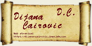 Dijana Čairović vizit kartica